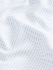 White/Blue Stripe Slim Fit Signature 100% Cotton Single Cuff Shirt With Cutaway Collar - Image 7 of 7