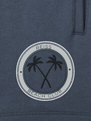 Reiss Airforce Blue Ridley 9-13 yrs Cotton Motif Sweat Shorts - Image 4 of 4