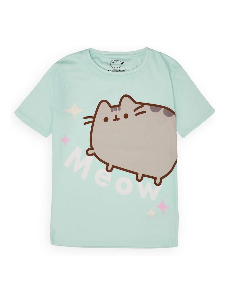 Vanilla Underground Green Girls Pusheen Long Leg Pyjamas - Image 2 of 5