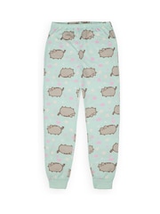 Vanilla Underground Green Girls Pusheen Long Leg Pyjamas - Image 3 of 5