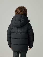 Clarks Black Boys Padded Hooded Coat - Image 2 of 16