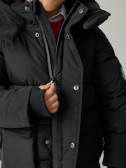 Clarks Black Boys Padded Hooded Coat - Image 7 of 16