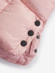Clarks Pink Girls Longline Padded Coat - Image 9 of 11