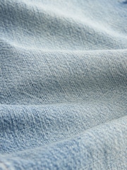 Mid Blue Turn Up Baggy 100% Cotton Jeans - Image 6 of 6