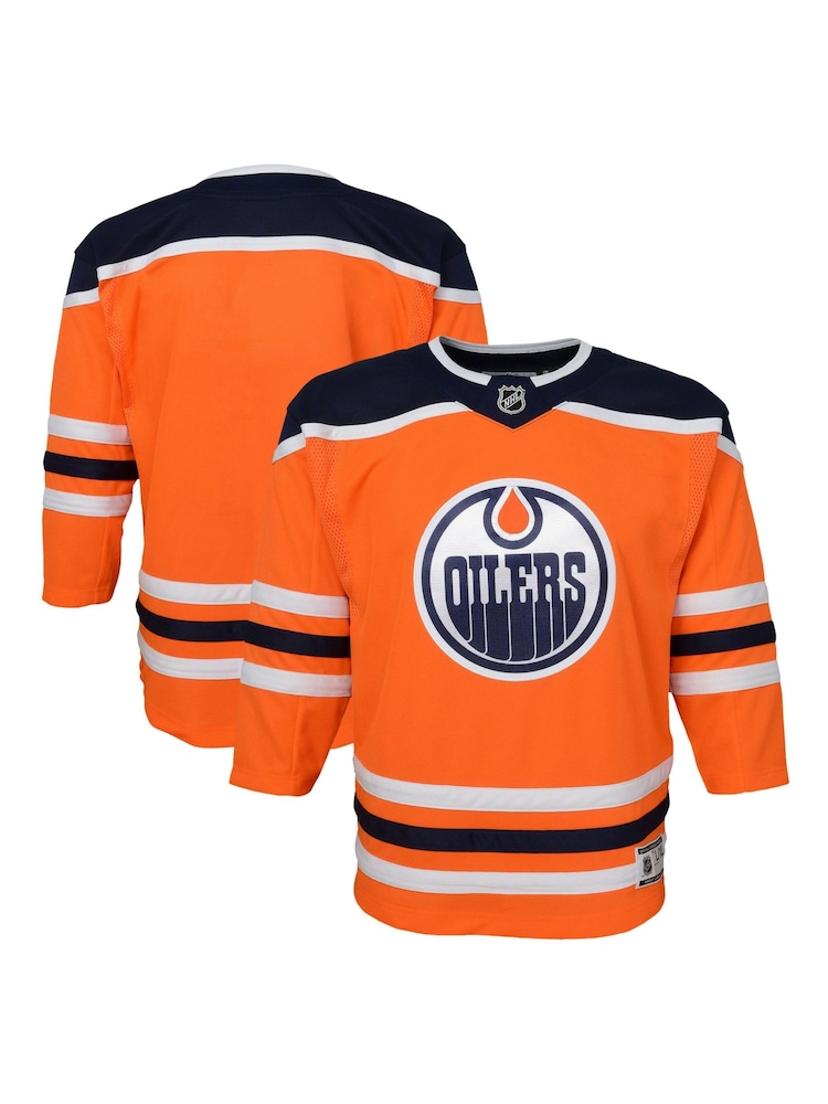 adidas Orange NHL Edmonton Oilers Replica Home Jersey Toddler - Image 1 of 3