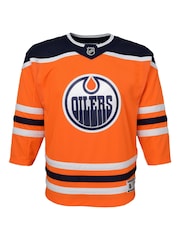 adidas Orange NHL Edmonton Oilers Replica Home Jersey Toddler - Image 3 of 3