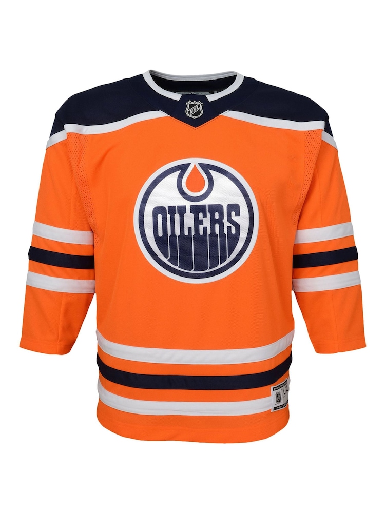 adidas Orange NHL Edmonton Oilers Replica Home Jersey Toddler - Image 3 of 3
