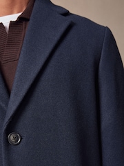Navy Blue Epsom Overcoat - Image 4 of 10
