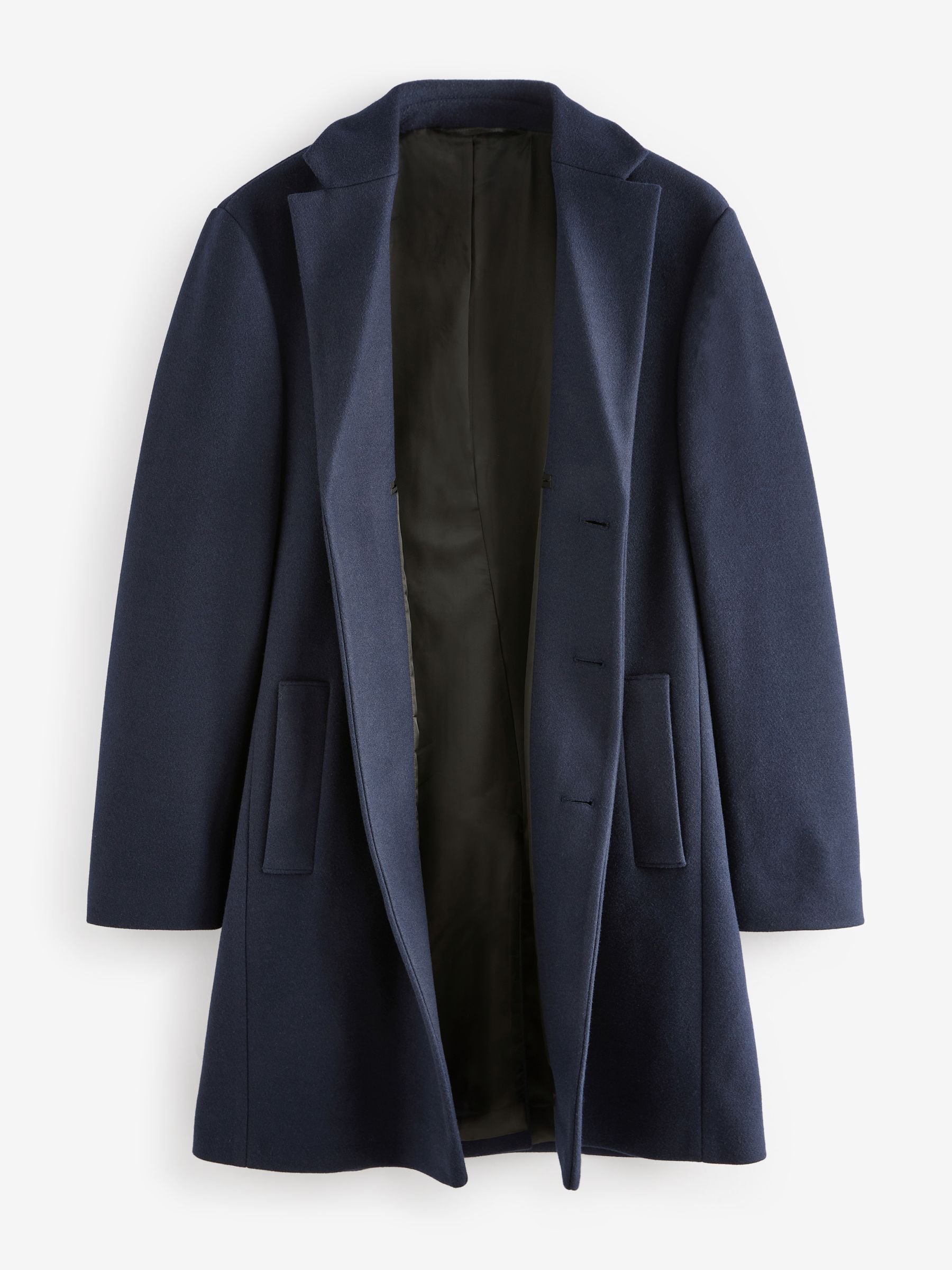 Buy Navy Blue Epsom Overcoat from Next USA