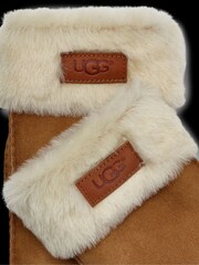 UGG Brown Turn Cuff Gloves - Image 3 of 4