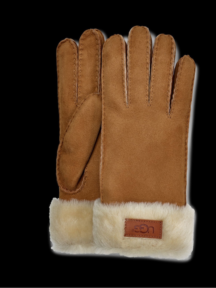 UGG Brown Turn Cuff Gloves - Image 4 of 4