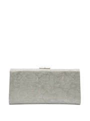 Lotus Silver/ white Clutch Bag with Chain - Image 2 of 4