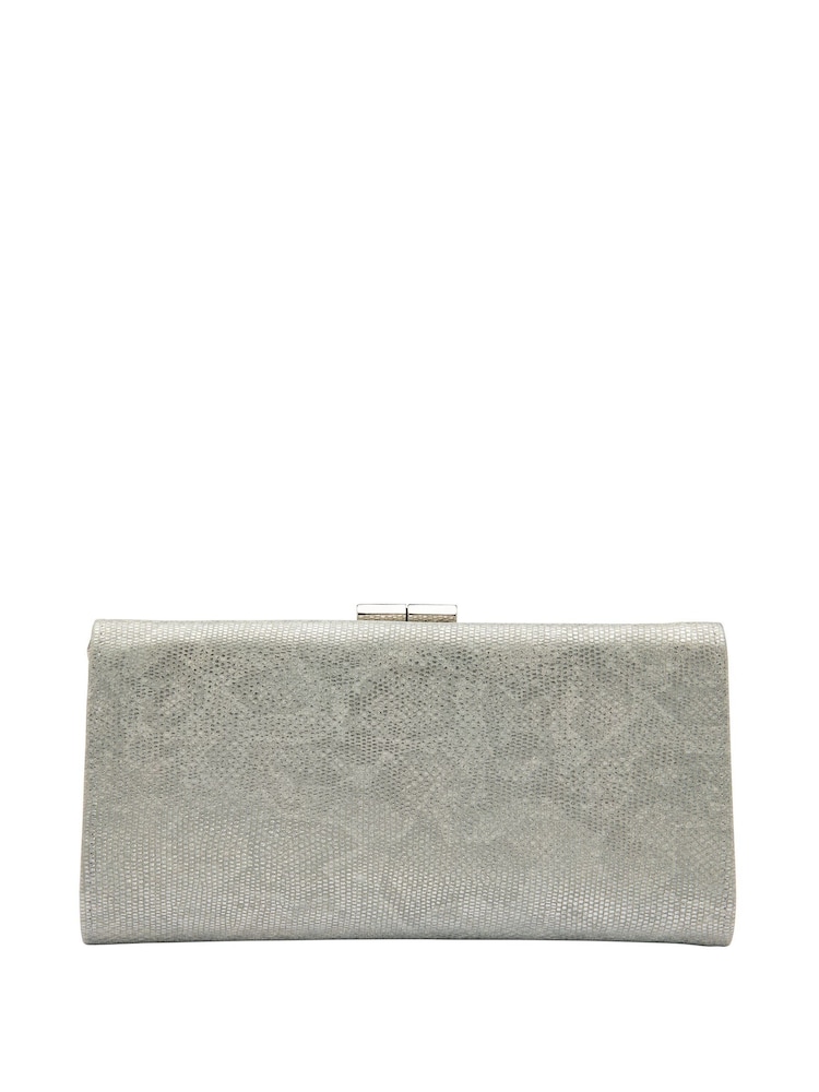 Lotus Silver/ white Clutch Bag with Chain - Image 2 of 4