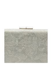 Lotus Silver/ white Clutch Bag with Chain - Image 4 of 4