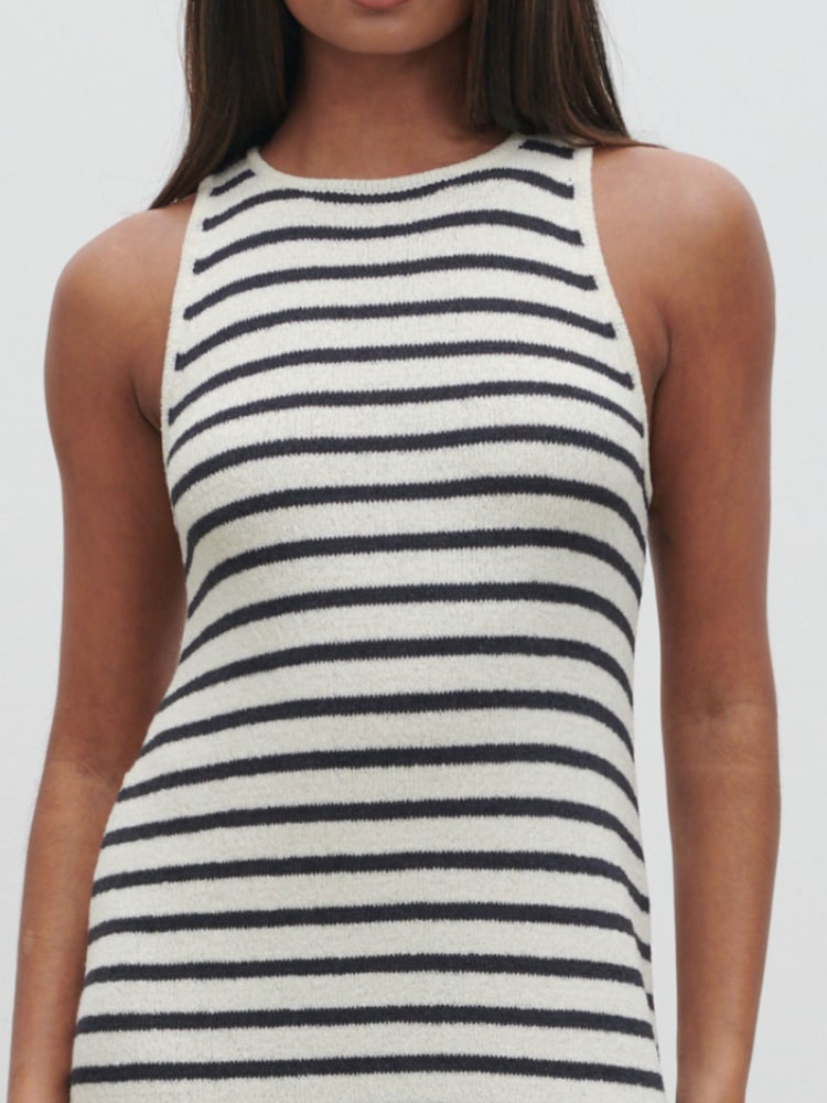Pretty Lavish Cream / Navy Stripe Ocean Stripe Midaxi Dress - Image 2 of 4 Pretty Lavish Cream / Navy Stripe Ocean Stripe Midaxi Dress - Image 2 of 4