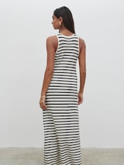 Pretty Lavish Cream / Navy Stripe Ocean Stripe Midaxi  Dress - Image 4 of 4