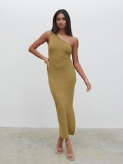 Pretty Lavish Green Juno Knit Midaxi Dress - Image 1 of 5