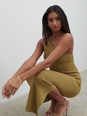 Pretty Lavish Green Juno Knit Midaxi Dress - Image 5 of 5