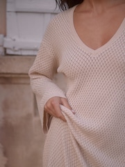 Pretty Lavish Oatmeal Kiki Knit Midaxi Dress - Image 4 of 4