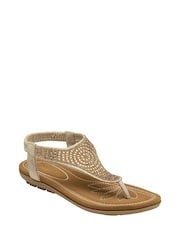 Dourado - Lotus Toe-Post Sandals - Imagem 1 de 3