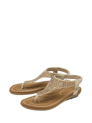 Dourado - Lotus Toe-Post Sandals - Imagem 2 de 3