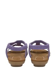 Lotus Purple Open-Toe Flat Sandals - Image 3 of 4