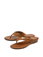 Lotus Brown Toe-Post Sandals - Image 2 of 4