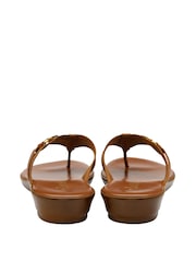 Lotus Brown Toe-Post Sandals - Image 3 of 4