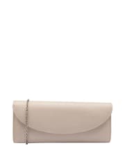 Lotus Nude Clutch Bag with Chain - Image 1 of 4
