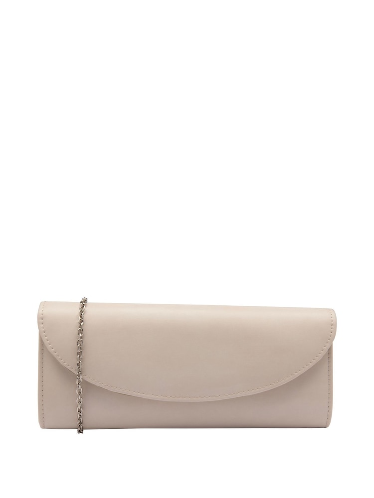 Lotus Nude Clutch Bag with Chain - Image 1 of 4