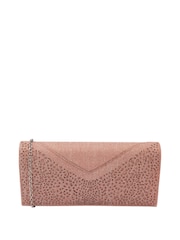 Lotus Pink Clutch Bag with Chain - Image 1 of 4