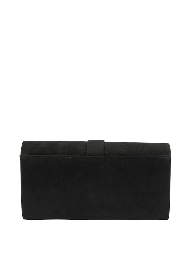Lotus Black Clutch Bag With Chain - Image 2 of 4