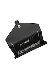 Lotus Black Clutch Bag With Chain - Image 4 of 4