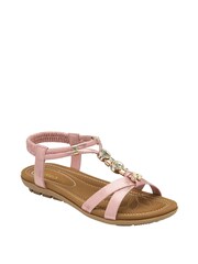 Lotus Pink Open-Toe Sandals - Image 1 of 4