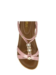 Lotus Pink Open-Toe Sandals - Image 4 of 4