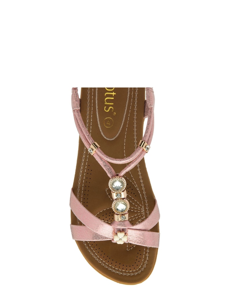 Lotus Pink Open-Toe Sandals - Image 4 of 4
