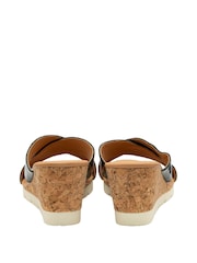 Lotus Black Mule Wedge Sandals - Image 3 of 4