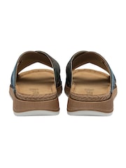 Lotus Blue Flat Mule Sandals - Image 3 of 4