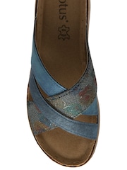 Lotus Blue Flat Mule Sandals - Image 4 of 4