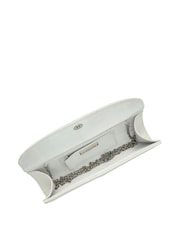 Lotus White Clutch Bag with Chain - Image 4 of 4