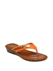 Lotus Orange Toe-Post Sandals - Image 1 of 4
