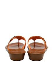Lotus Orange Toe-Post Sandals - Image 3 of 4