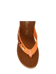 Lotus Orange Toe-Post Sandals - Image 4 of 4