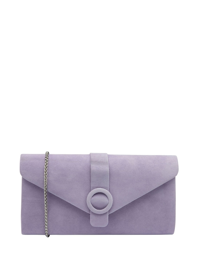 Lotus Purple Clutch Bag With Chain - Image 1 of 4
