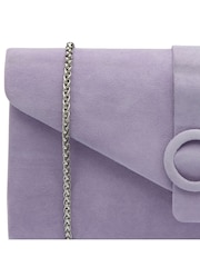 Lotus Purple Clutch Bag With Chain - Image 4 of 4