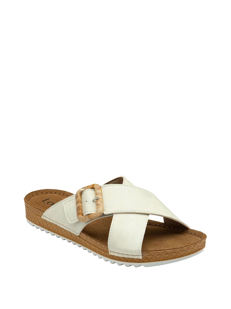 Blanco - Sandalias planas tipo chinelas de Lotus - Imagen 1 de 4 Blanco - Sandalias planas tipo chinelas de Lotus - Imagen 1 de 4