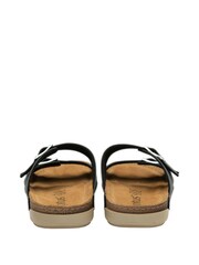 Lotus Blue Brown Flat Mule Sandals - Image 3 of 4