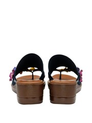 Lotus Blue Toe-Post Wedge Sandals - Image 3 of 4
