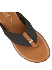 Lotus Black Toe-Post Sandals - Image 4 of 4