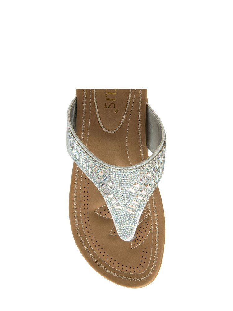 Lotus Silver Toe-Post Sandals - Image 4 of 4 Lotus Silver Toe-Post Sandals - Image 4 of 4